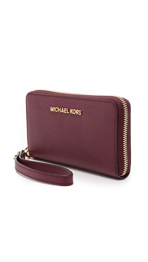 michael kors wallet with phone slot with button|michael kors multifunction wallet.